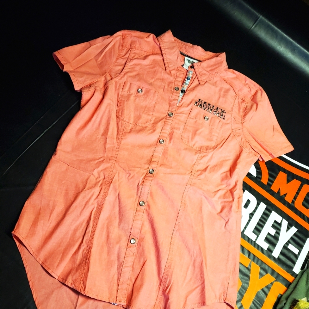 Harley-Davidson button down shirt small
